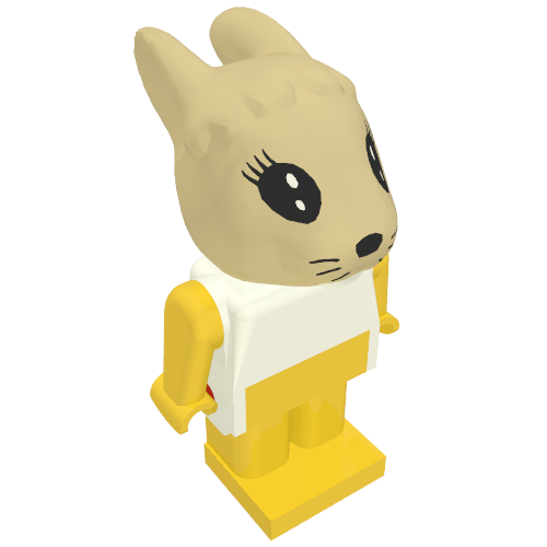 Lego Fabuland Figure Bunny 3 / White
