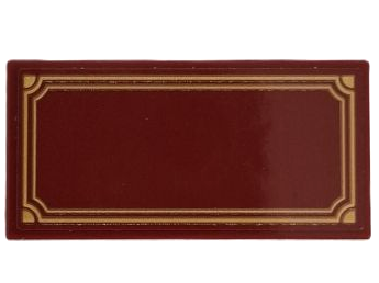 Lego Tile 2 x 4 with Gold Border Pattern (Sticker) - Set 910044