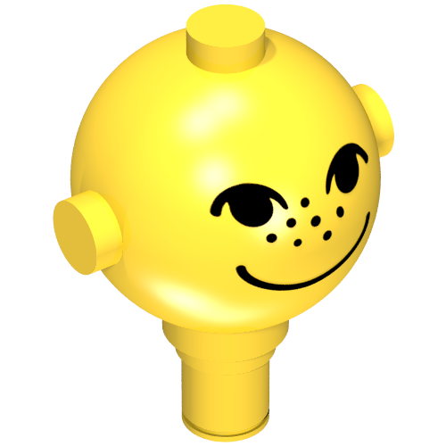 Lego Homemaker Figure Head with Eyes, Freckles and Smile Print / Yellow
