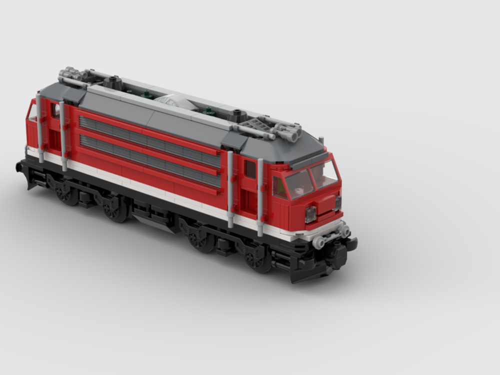 Lego Red cargo diesel locomotive