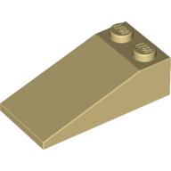 Lego Brick Sloped 18° 4 x 2 / Tan