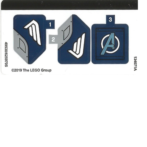Lego Sticker Sheet for Set 76123-1