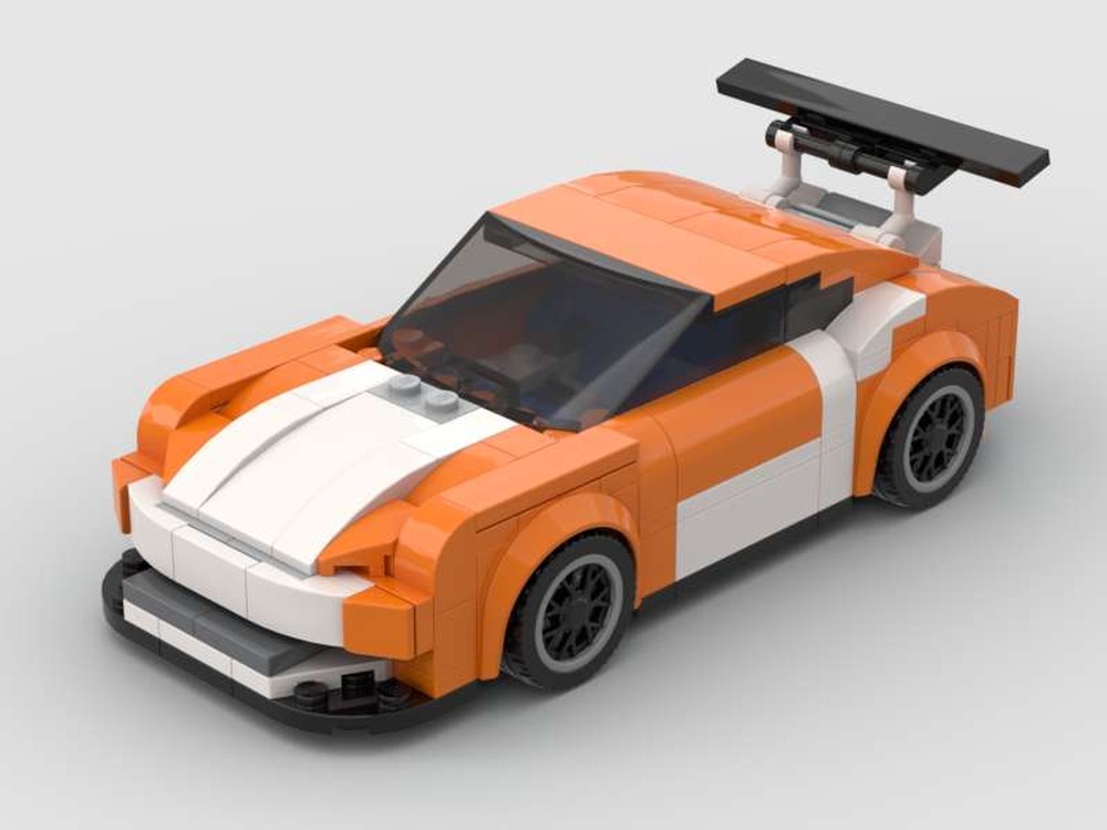 Lego Porsche 911 GT (Orange) 8-Wide MOD