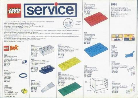 Lego 1991 Medium Service Packs DK/N/S/SF (830980/831080)