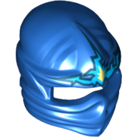 Lego Wrap with Forehead Ridge and Lightning Energy Print / Blue