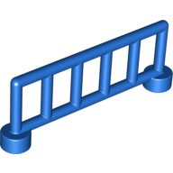 Lego Duplo Fence Railing 1 x 6, with 6 Posts / Blue