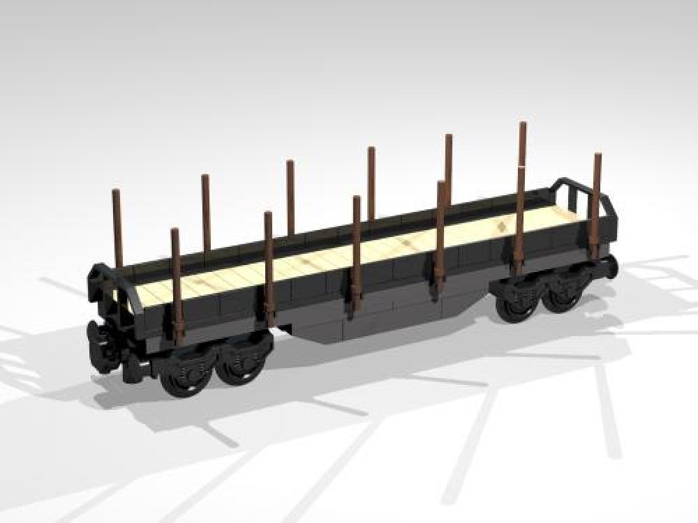 Lego 8-Wheel Stake / Stanchion Wagon V.2