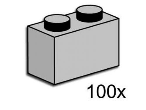 Lego 1 x 2 Brick Light Gray