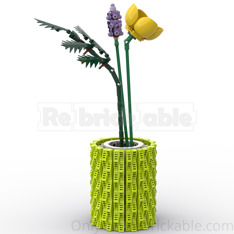 Lego Small and Round Green Flower Vase