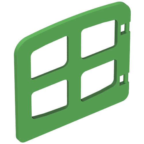 Lego Duplo Door / Window with Four Panes / Bright Green
