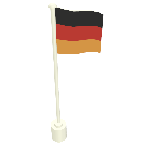 Lego Flag on Flagpole with German Print