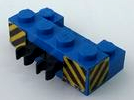Lego Stickered Assembly 4 x 2 x 1 with Black and Yellow Danger Stripes Pattern on Front and Both Sides (Stickers) - Set 6647