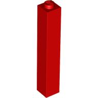 Lego Brick 1 x 1 x 5 with Blocked Open or Hollow Stud / Red