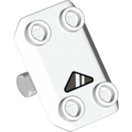 Lego Plate Special / Shield Rectangular with 4 Studs and Window Print