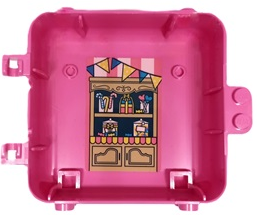 Lego Container, Box 3 x 8 x 6 2/3 Half Back with Shelves with Bunting and Jars of Lollipops and Candy Canes Pattern (Sticker) - Set 41407