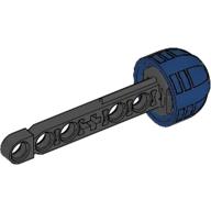 Lego Projectile, Technic Competition Arrow, Beam Shaft with Solid Dark Blue Rubber End / Black