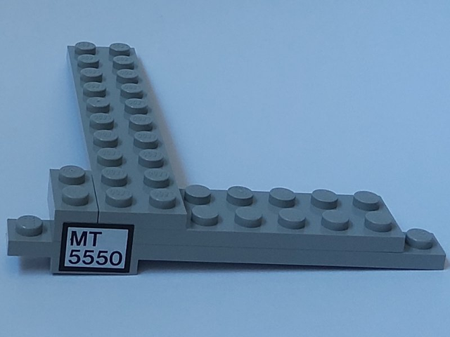 Lego Stickered Assembly 10 x 10 x 1 1/3 with 'MT 5550' Pattern (Sticker) - Set 5550