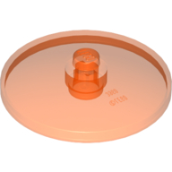 Lego Dish 4 x 4 Inverted with Open Stud [Radar] / Trans-Neon Orange