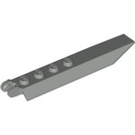 Lego Hinge Plate 1 x 8 Locking with Angled Side Extensions, Rounded Plate Underside, 9 Teeth / Light Gray