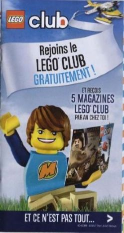 Lego 2012 Insert - LEGO Club - Rejoins le LEGO CLUB GRATUITEMENT! (6043358)
