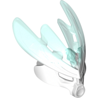 Lego Large Figure Mask Protector with Marbled Trans-Light Blue Pattern (Protector Mask of Ice) / White