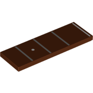 Lego Tile 2 x 6 with Guitar Finger Board, Frets, Position Markers Print