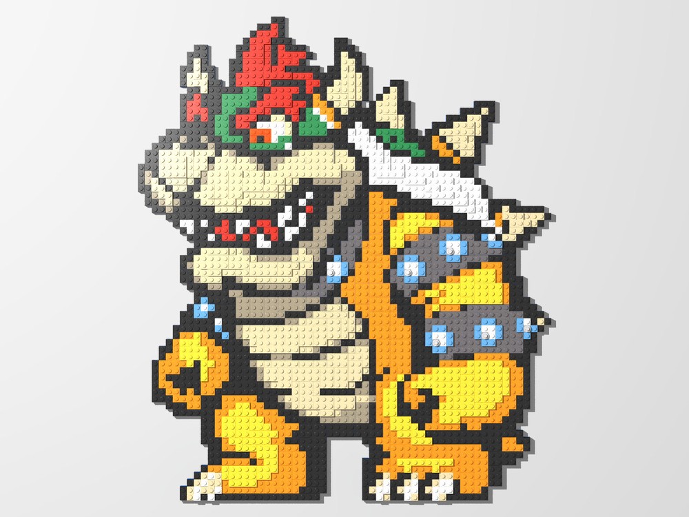 Lego Bowser Mosaic - Super Mario