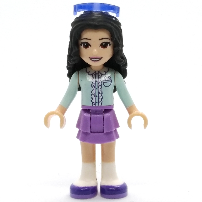 Lego Emma - Light Aqua Top, Medium Lavender Skirt, Glasses
