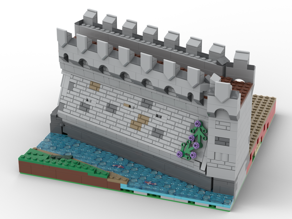 Lego Medieval Castle Wall oblique