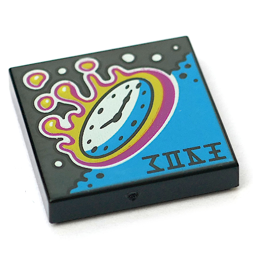 Lego Tile 2 x 2 with Slow Down Print