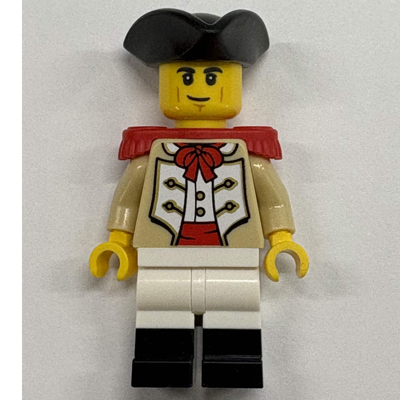 Lego Marine, Male, Red Epaulette, Black Tricorn