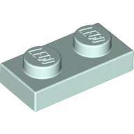 Lego Plate 1 x 2 / Light Aqua