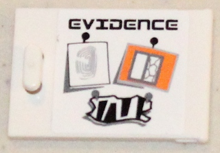 Lego Container, Cupboard 2 x 3 x 2 Door with 'EVIDENCE' Pattern (Sticker) - Set 5985