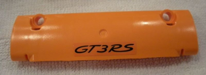 Lego Technic, Panel Curved 11 x 3 with 'GT3RS' Pattern (Sticker) - Set 42056 / Orange