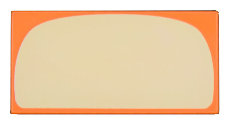Lego Tile 2 x 4 with Bright Light Yellow Curved Panel (Stomach) Pattern / Orange