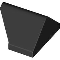 Lego Brick Sloped 45° 2 x 1 Double / Inverted with Bottom Stud Holder / Black