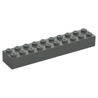 Lego Brick 2 x 10 / Dark Gray