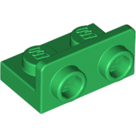 Lego Bracket 1 x 2 - 1 x 2 Inverted / Green
