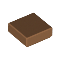 Lego Tile 1 x 1 with Groove / Medium Nougat