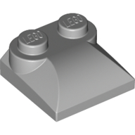 Lego Brick Curved 2 x 2 x 2/3 Two Studs and Curved Slope End / Light Bluish Gray
