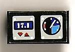 Lego Hinge Brick 1 x 2 Base with 17.1 Display and Gauge Pattern (Sticker) - Set 8223