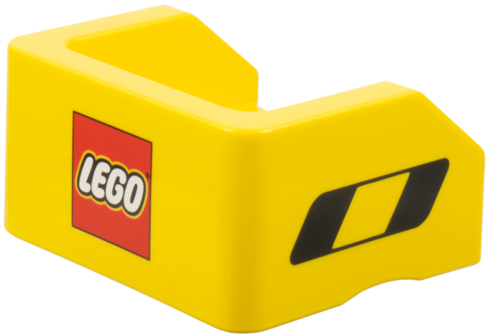 Lego Primo Cargo Bed with Lego Logo and Safety Stripes Print