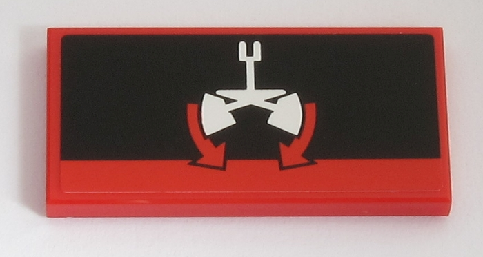 Lego Tile 2 x 4 with Grabber Movement Pattern (Sticker) - Set 42043