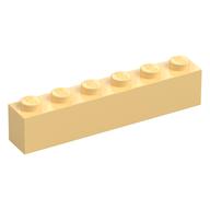 Lego Brick 1 x 6 / Light Yellow