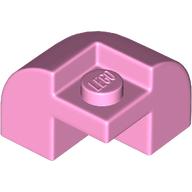 Lego Brick Round, Curved 2 x 2 x 1 1/3, Corner / Bright Pink