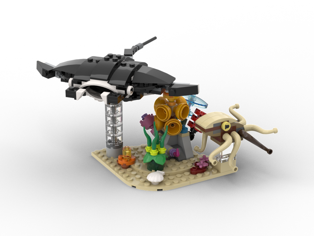 Lego Manta and Squid