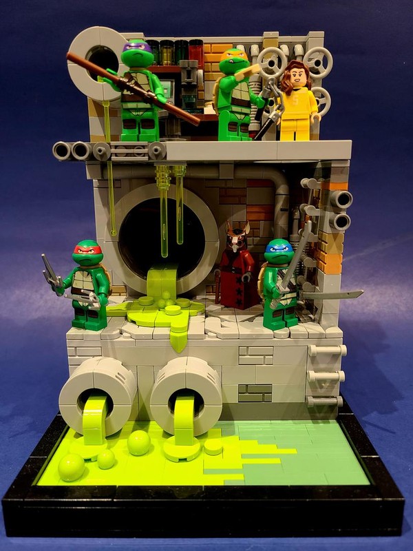 Lego TMNT Sewer Diorama MOC - Ninja Turtles