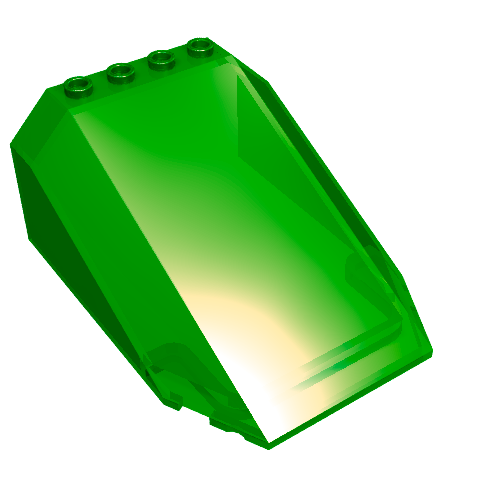 Lego Windscreen 8 x 6 x 3 Wedge / Trans-Green