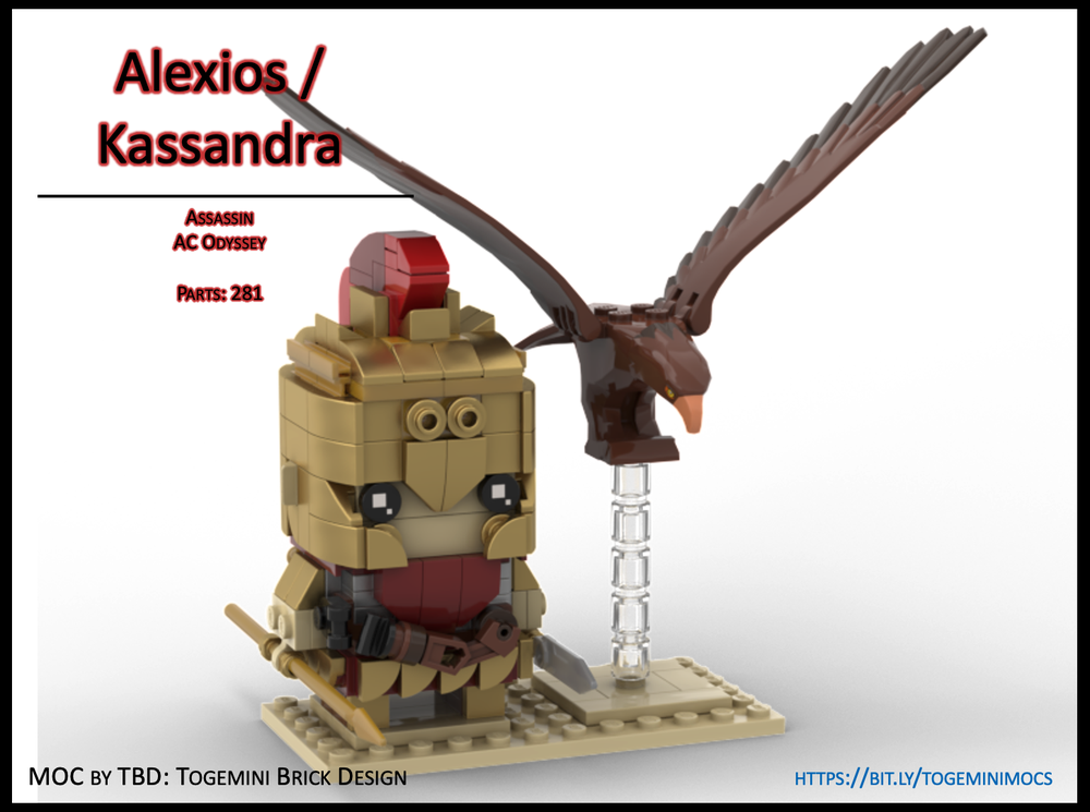 Lego Alexios / Kassandra - Assassin - AC Odyssey - Brickheadz