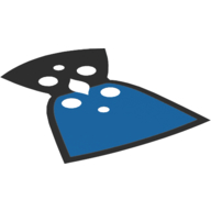 Lego Neckwear Cape, Rounded Bottom and Collar, Black Back [Traditional Starched Fabric] / Blue